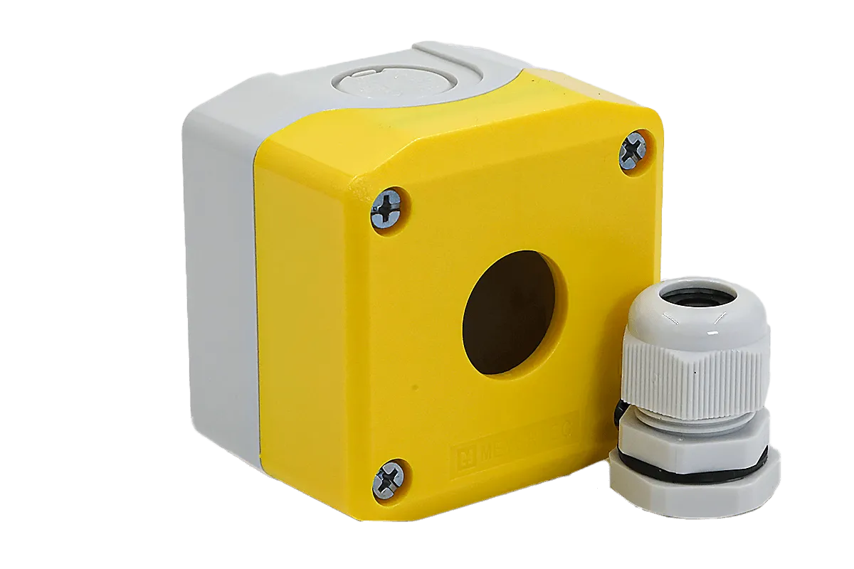 Корпус кнопочного поста, 1 место, желтый, IP67