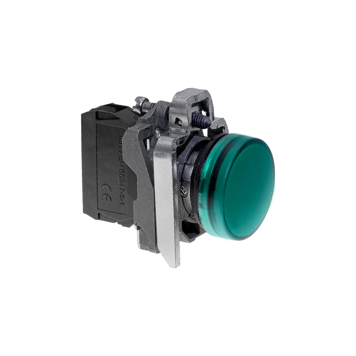 Лампа сигнальная зеленая, 220V AС/DC, IP65, металл