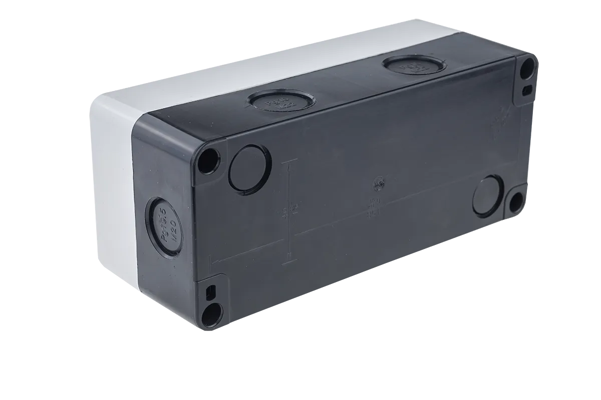 Корпус кнопочного поста, 4 отверстия, серый, IP54