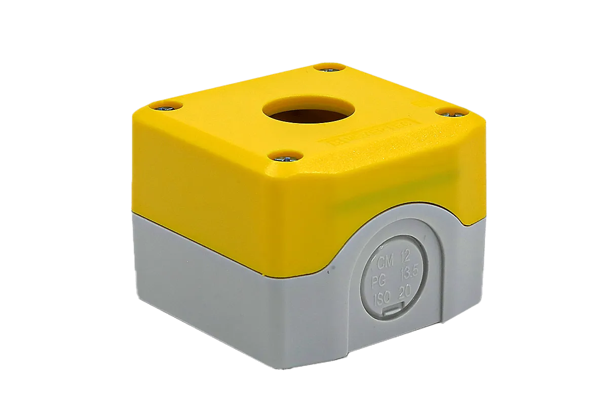 Корпус кнопочного поста, 1 место, желтый, IP67