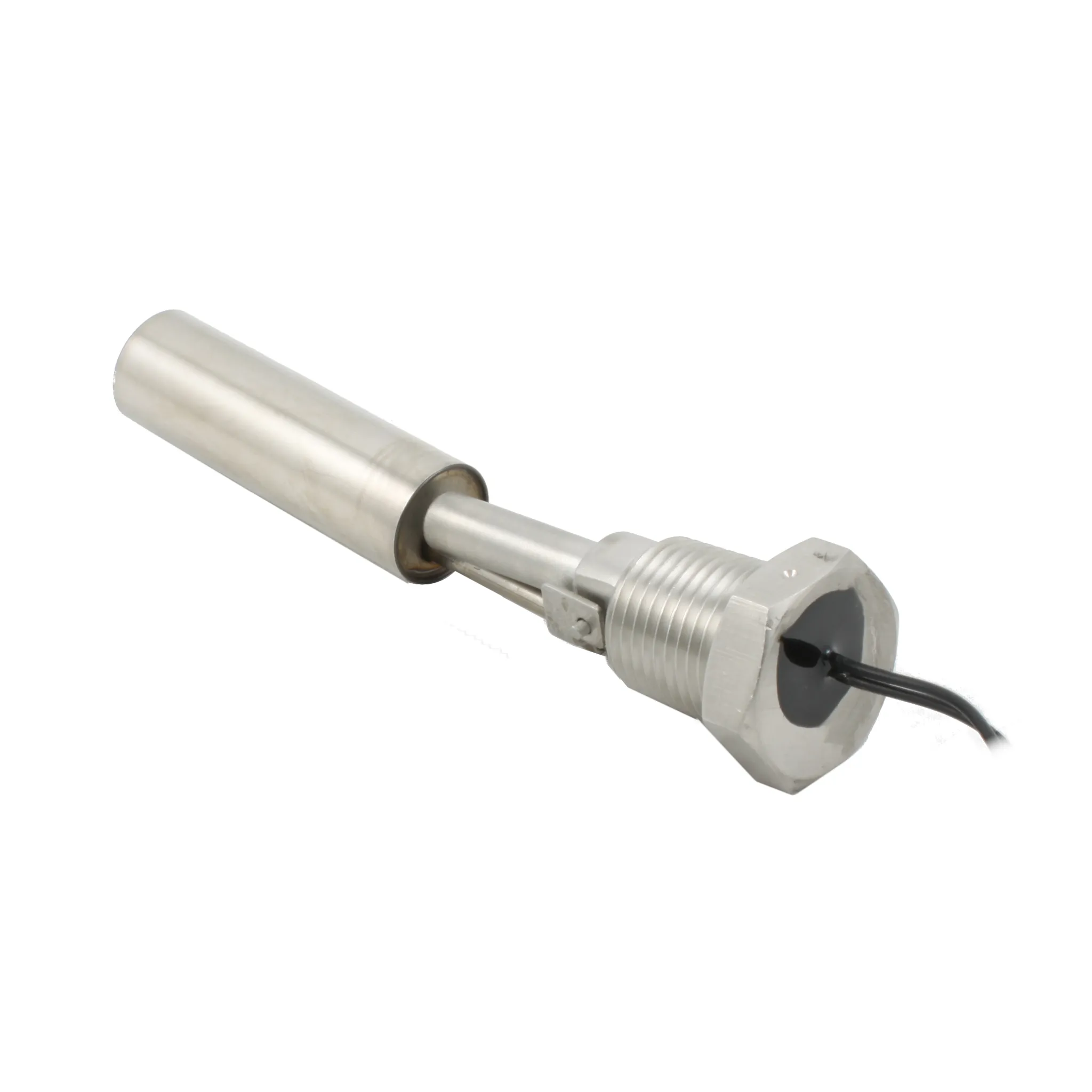 Поплавковый датчик уровня жидкости, горизонтальное исполнение, -20 +120 С, соединение- резьба 1/2"NPT нерж. сталь, кабель 500 мм, поплавок - нерж. сталь