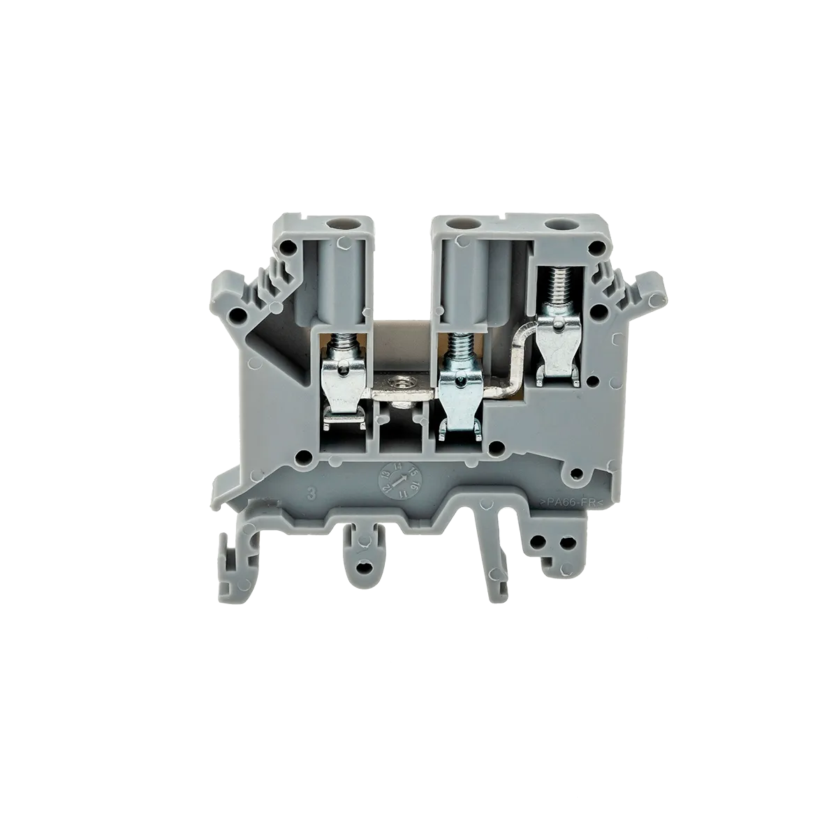 Клемма винтовая трехпроводная, 4 мм²