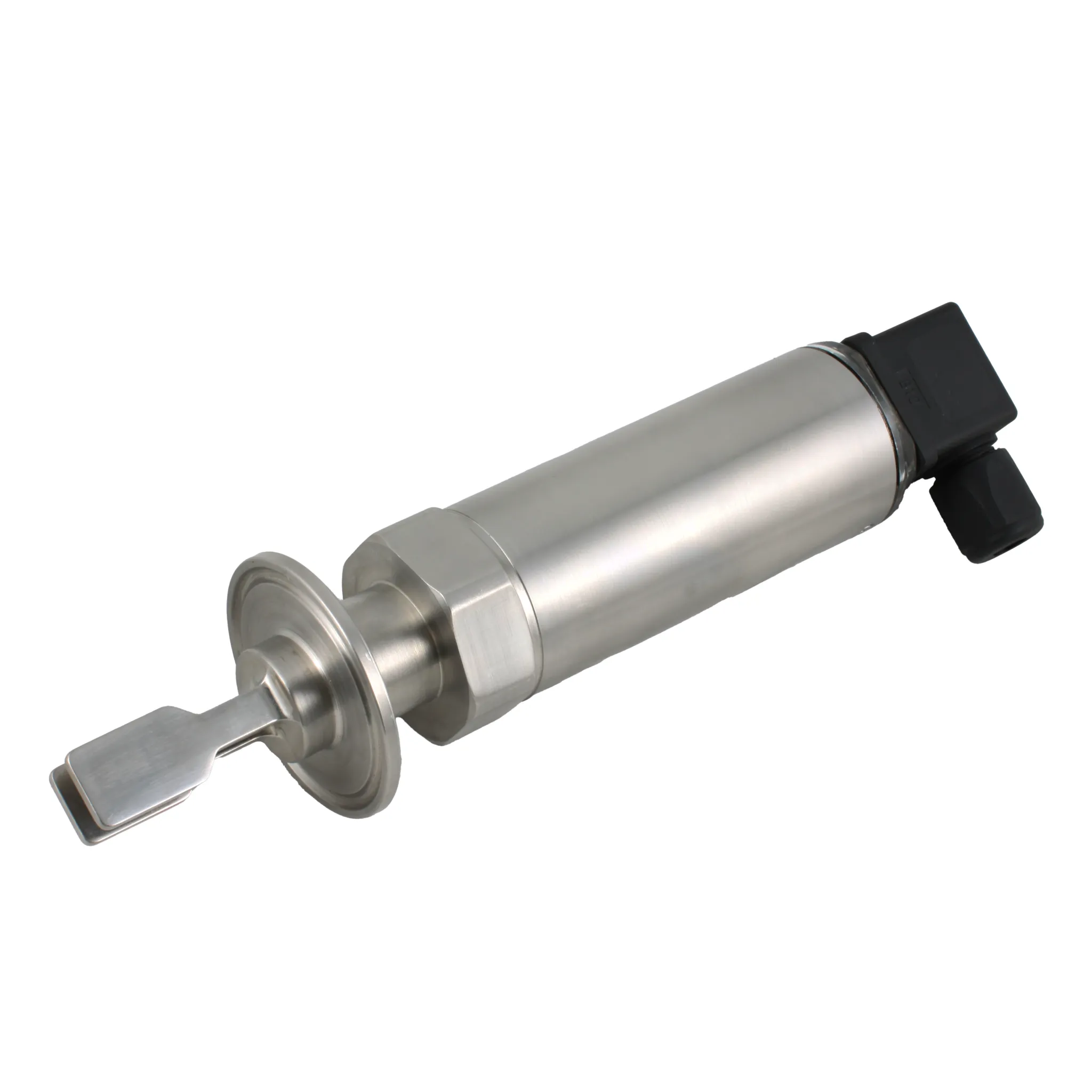 Вибрационный датчик предельного уровня жидкостей, -40 +150°С, Pmax=40 bar, 12 - 55 VDC, IP65, соединение - Clamp DN40, удлинение 40 мм, нерж. сталь 316L, электрополировка зондов, шероховатость ≤ 0,6 мкм, выход PNP/NPN, разъем DIN 43650