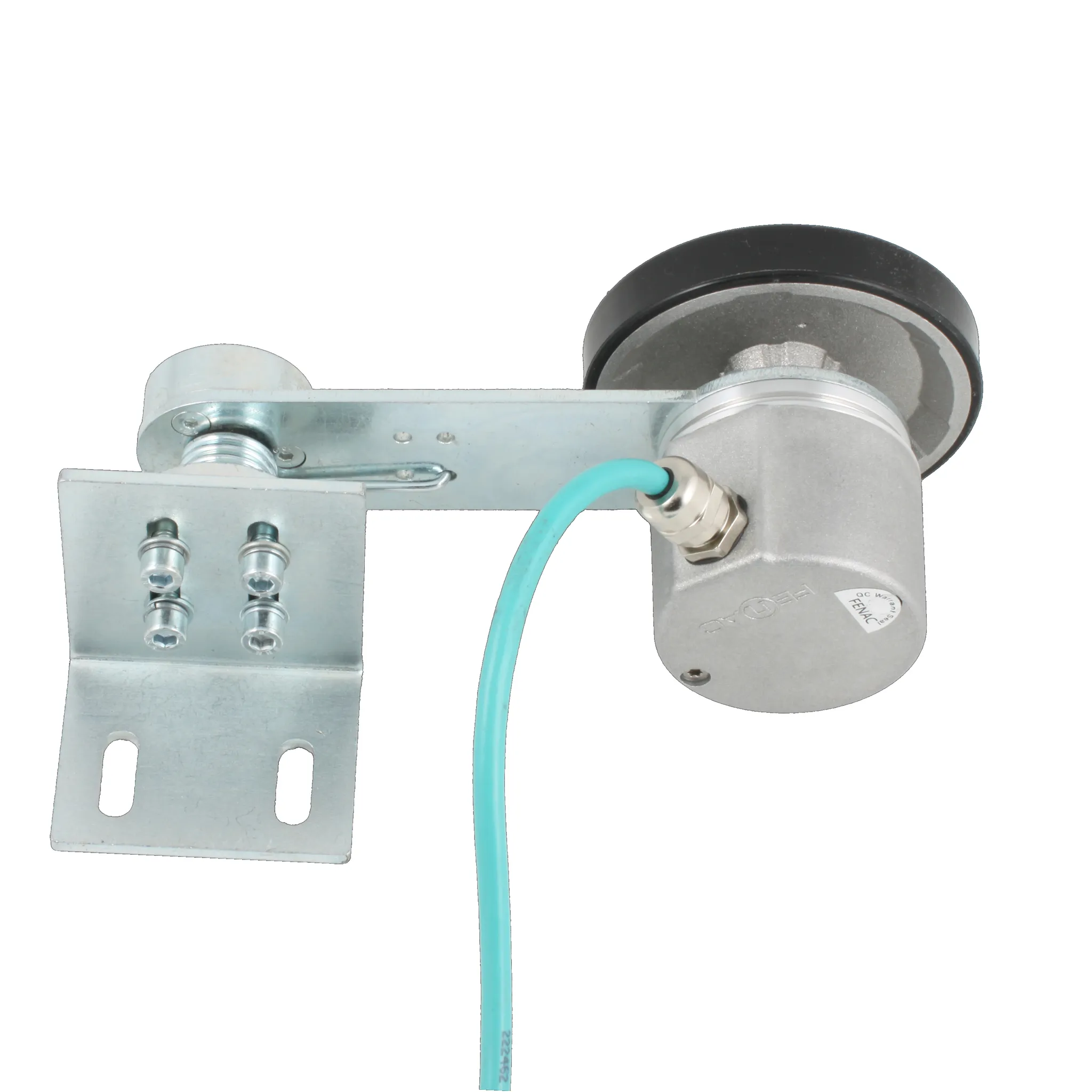 Инкрементальный энкодер D=50мм с мерным колесом L=250мм, онтактная поверхность - резина, профиль гладкий, 1имп/1мм, 5…30VDC, выход HTL, IP64, -20…+85°C, радиальный кабель 2м