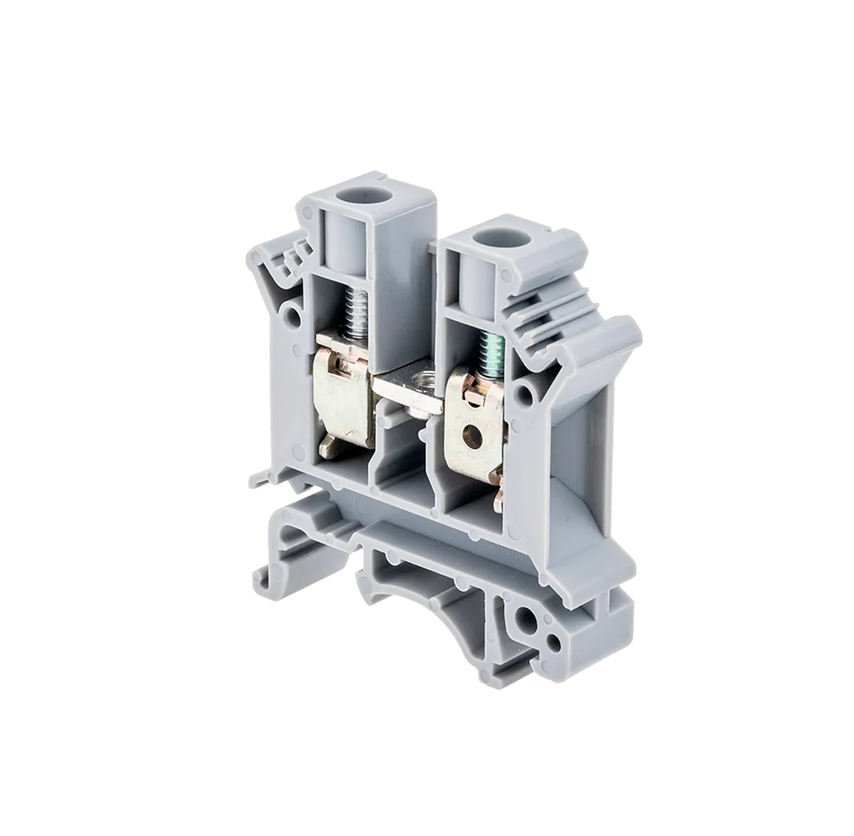 Клемма винтовая проходная, 10 мм², серая
