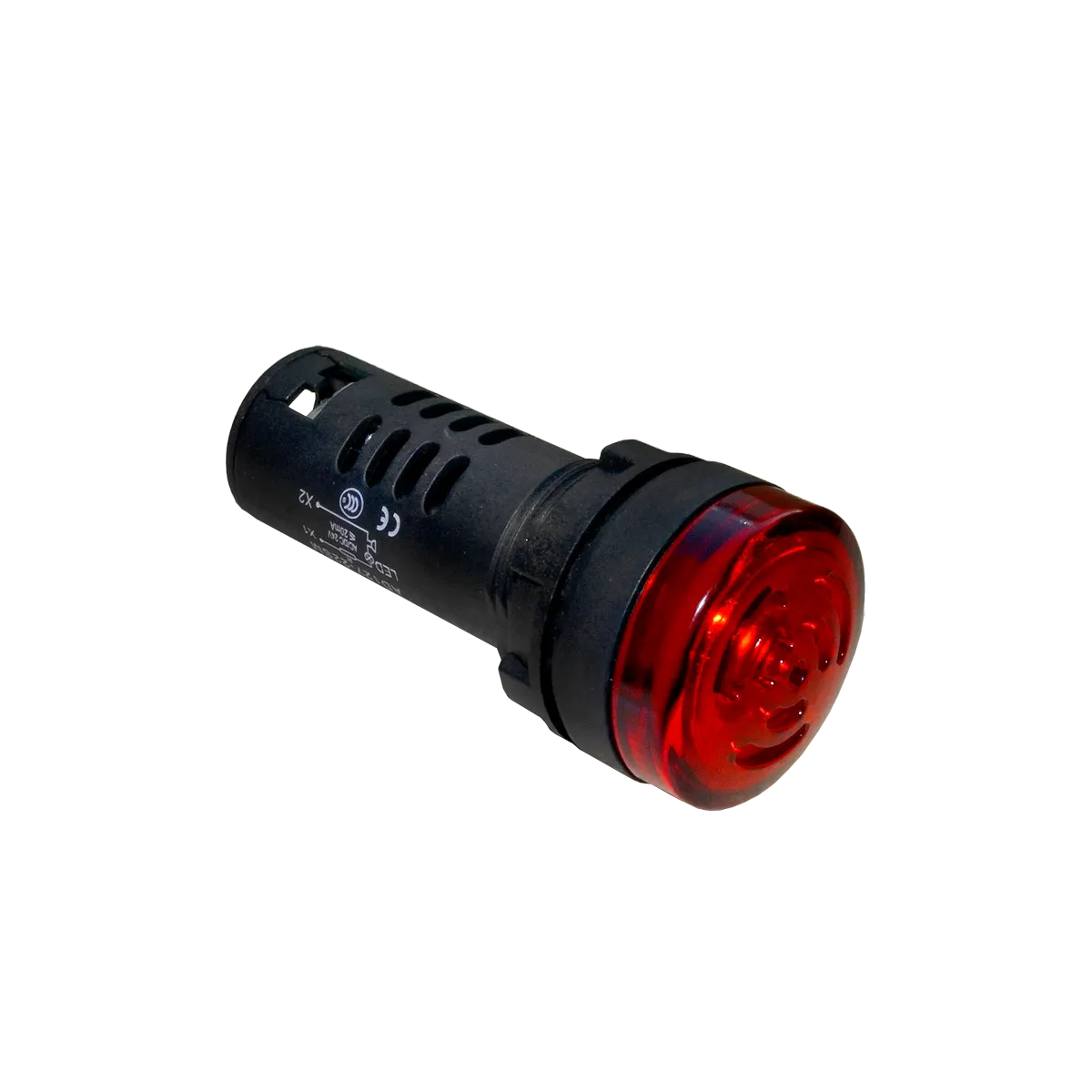 Зуммер с подсветкой, 80дБ, красный, 24V AС/DC, IP65, пластик