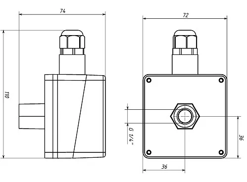 Габаритные и установочные размеры