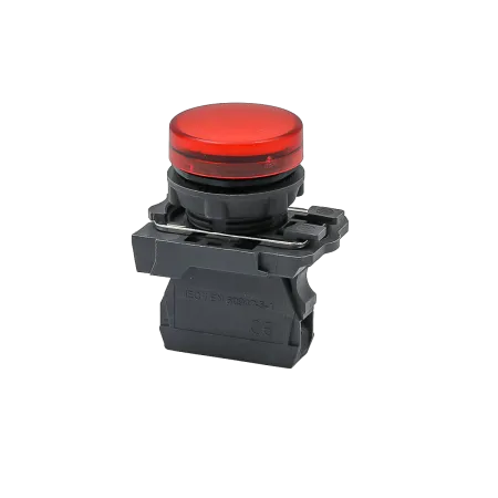 Лампа сигнальная красная, 220V AС/DC, IP65, пластик