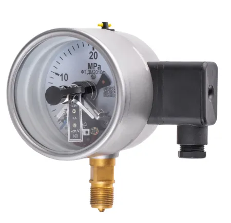 Вакуумметры, мановакуумметры, манометры электроконтактные пылевлагозащищенные ДВ2010ф, ДА2010ф, ДМ2010ф IP54(IP65) (Диаметр: 100 мм)