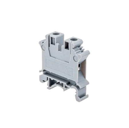 Клемма винтовая проходная, 10 мм², серая