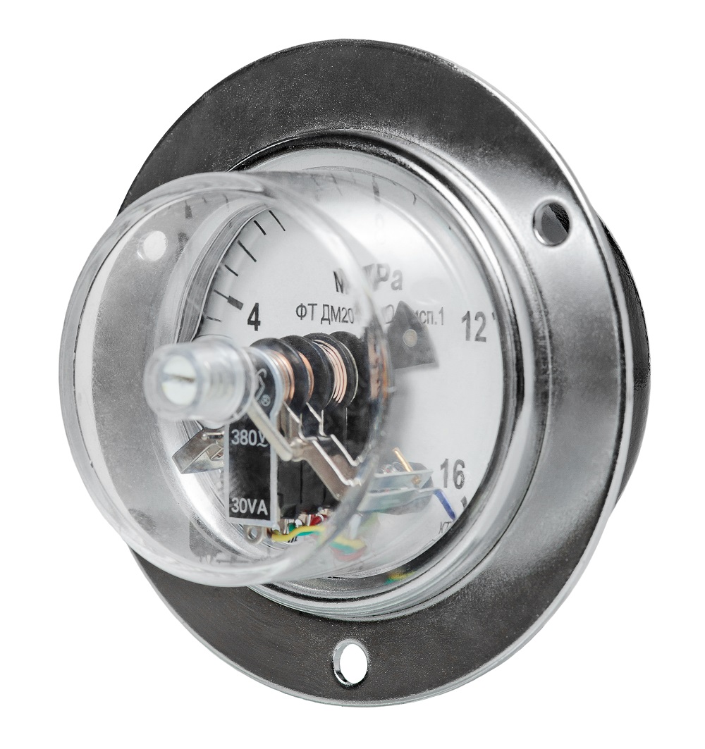 Вакуумметры, мановакуумметры, манометры электроконтактные ДВ2010ф, ДА2010ф, ДМ2010ф исп 1 (Диаметр: 63 мм)