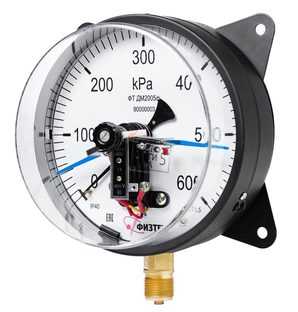 Вакуумметры, мановакуумметры, манометры электроконтактные ДВ2005ф, ДА2005ф, ДМ2005ф (Диаметр: 160 мм)