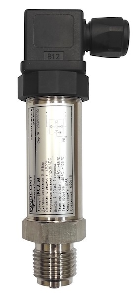 Преобразователь давления IPS-6-G, диапазон 0...6 бар, точность 0,5%, -40 +125 С, 12-36 VDC, IP65, разъем DIN