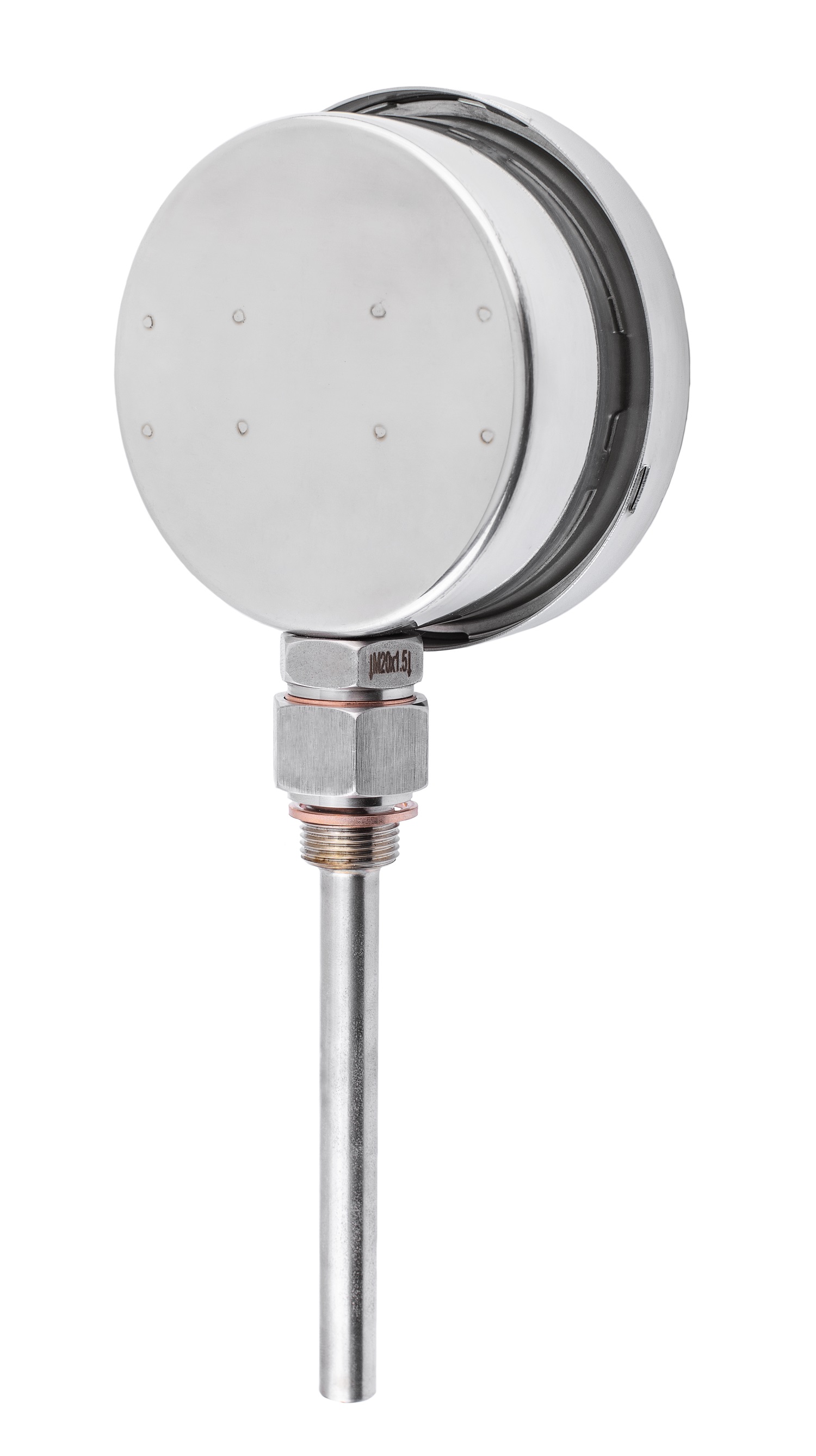 Термометры биметаллические коррозионностойкие ТБф-221 с возможностью гидрозаполнения (Диаметр: 80 мм, 100 мм, 160 мм)